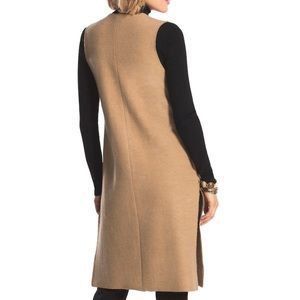 Chico’s boiled wool Anna sweater vest beige plus 3